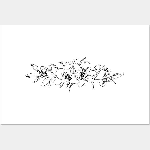 Lily bouquet Wall Art by  ESHA-Studio